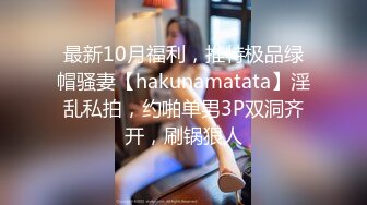 最新10月福利，推特极品绿帽骚妻【hakunamatata】淫乱私拍，约啪单男3P双洞齐开，刷锅狠人